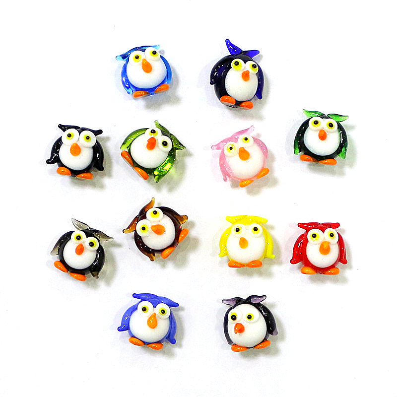 Japan Bonsai Garden - 2Pcs Kawaii Mini Owl Figurines Glass