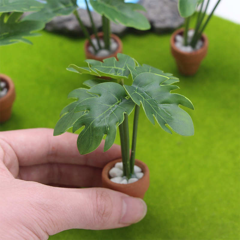 Bonsai Garden Layout - Dollhouse Micro Landscape Ornament Simulation Green