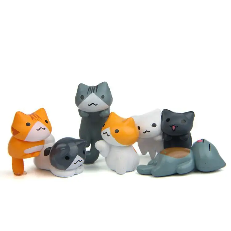 Japan Bonsai Garden - 6Pcs/Set Cartoon Lucky pvc Cat Home