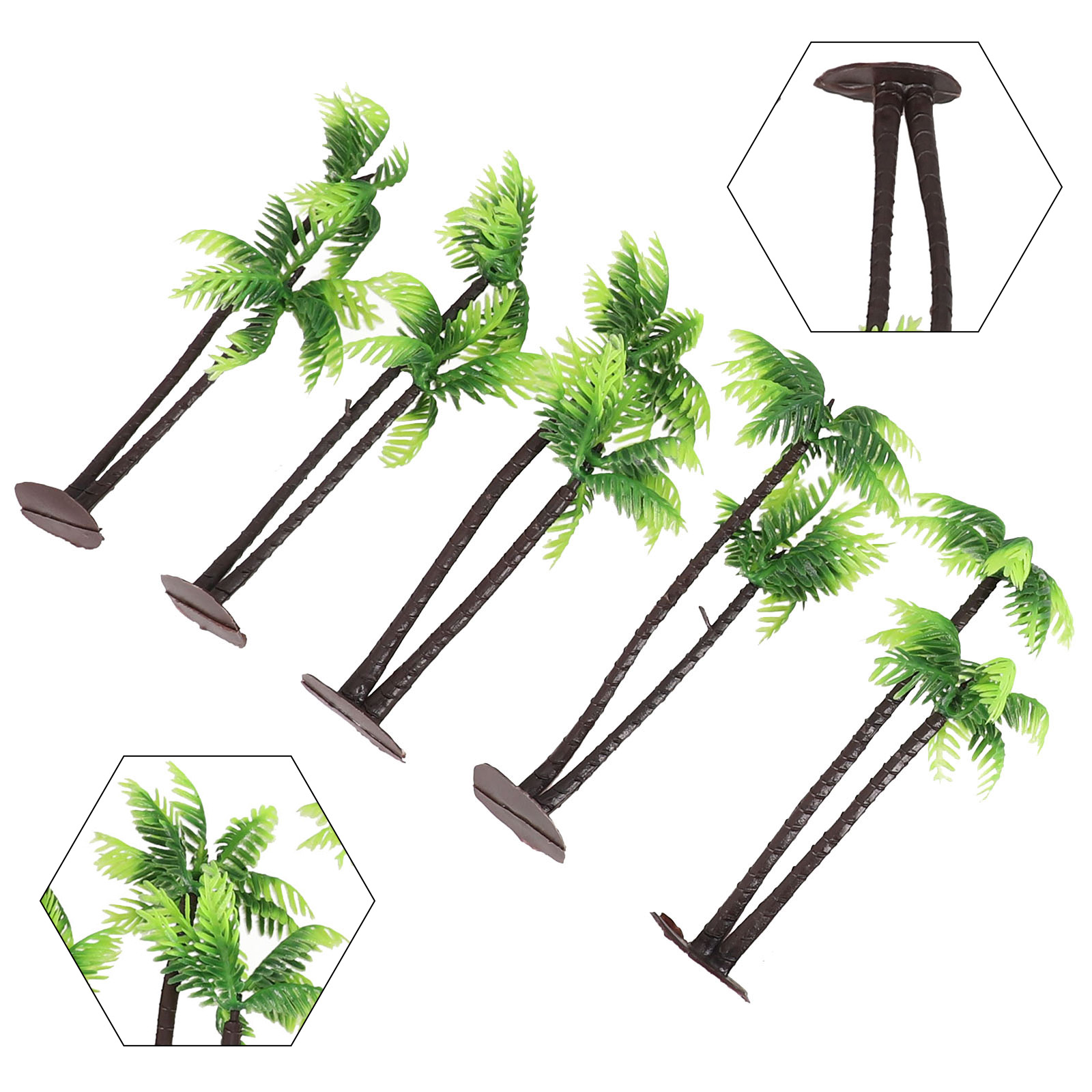 5Pcs Artisan-Inspired Coconut  - Bonsai Garden Layout 评论和价格