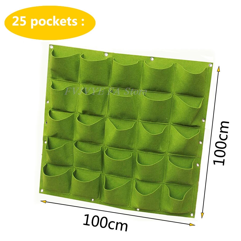 25 Pockets Wall Hanging Planti - Bonsai Vertical Garden 评论和价格
